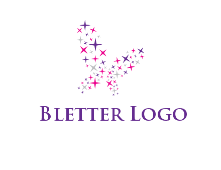 butterfly in star shape logo