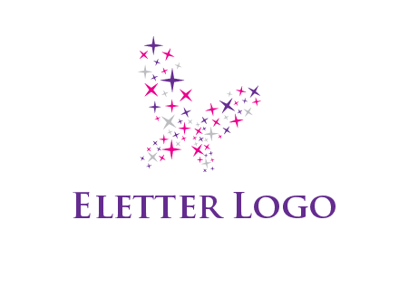 butterfly in star shape logo