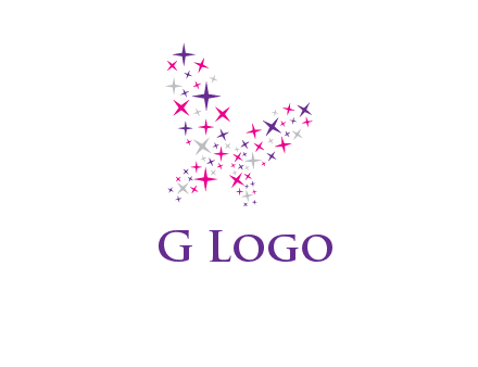 butterfly in star shape logo