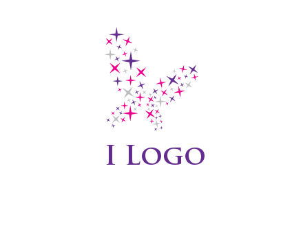 butterfly in star shape logo