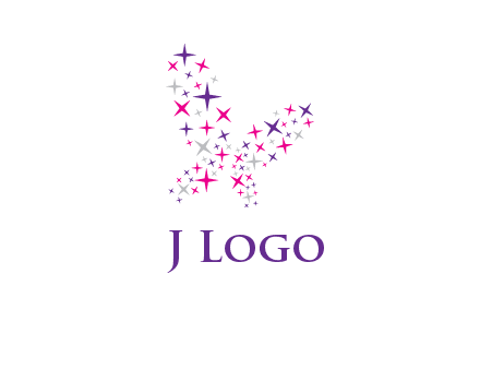 butterfly in star shape logo