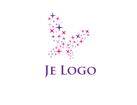 butterfly in star shape logo