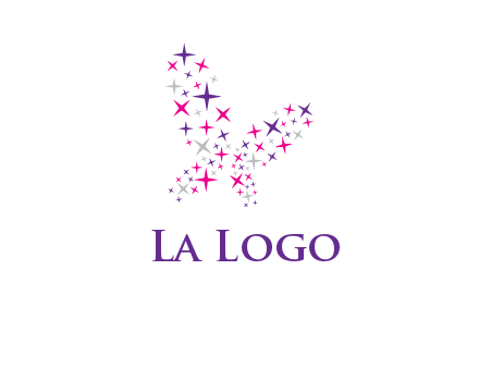 butterfly in star shape logo