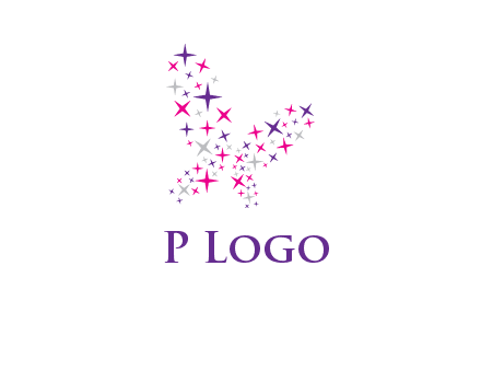 butterfly in star shape logo