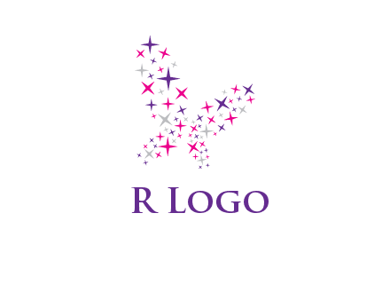 butterfly in star shape logo