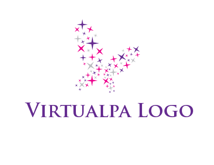 butterfly in star shape logo