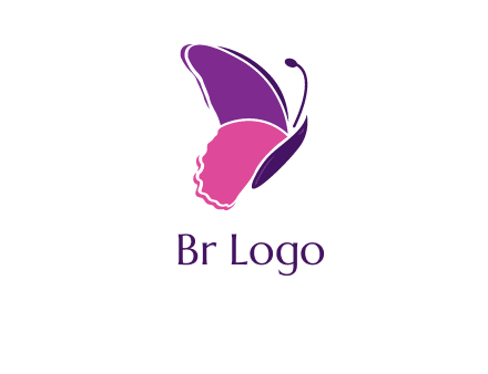 pink and purple butterfly logo