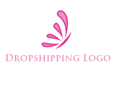 abstract butterfly swoosh garden logo