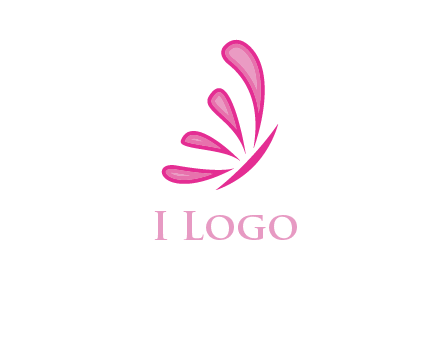 abstract butterfly swoosh garden logo