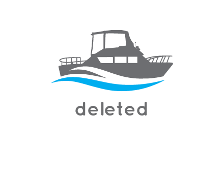 ship in sea travel logo