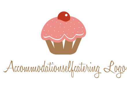 cute cupcake illustration food logo