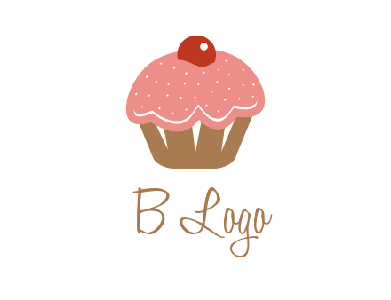 cute cupcake illustration food logo