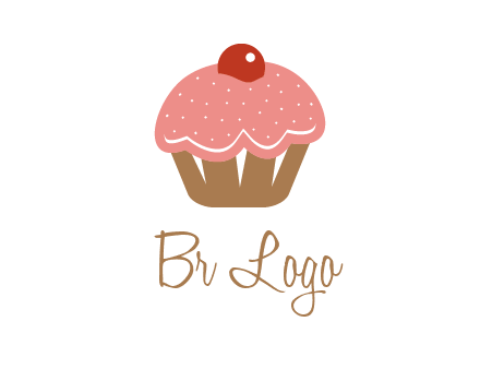 cute cupcake illustration food logo