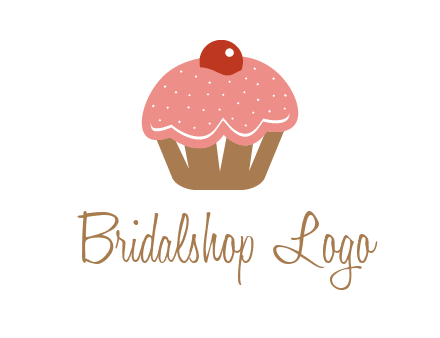 cute cupcake illustration food logo