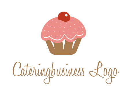 cute cupcake illustration food logo