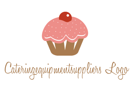 cute cupcake illustration food logo