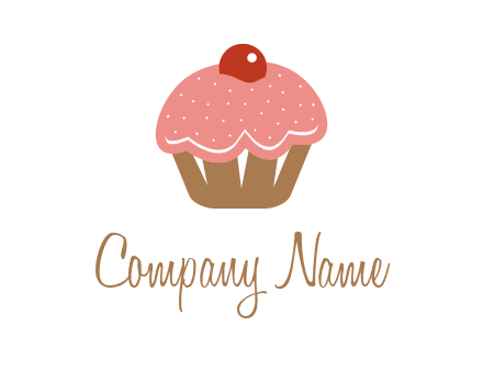 cute cupcake illustration food logo