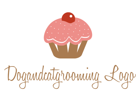 cute cupcake illustration food logo