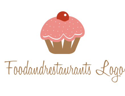 cute cupcake illustration food logo