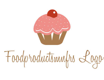 cute cupcake illustration food logo