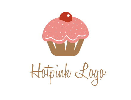 cute cupcake illustration food logo