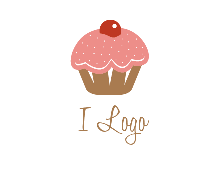 cute cupcake illustration food logo