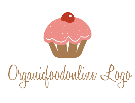 cute cupcake illustration food logo