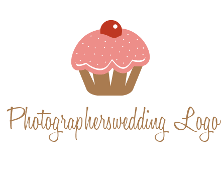 cute cupcake illustration food logo