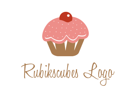 cute cupcake illustration food logo