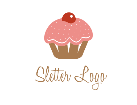 cute cupcake illustration food logo