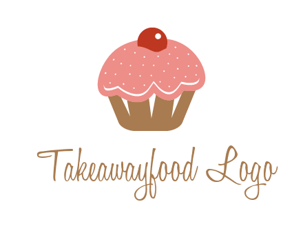 cute cupcake illustration food logo