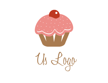 cute cupcake illustration food logo