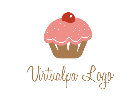 cute cupcake illustration food logo