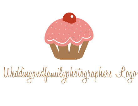 cute cupcake illustration food logo