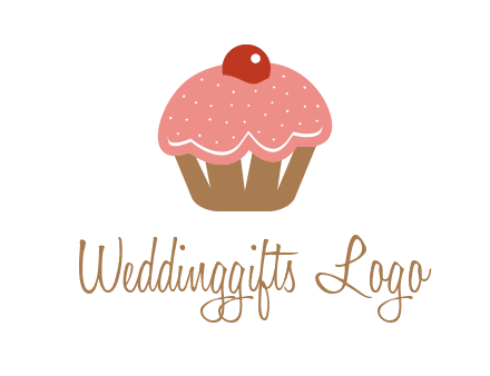 cute cupcake illustration food logo