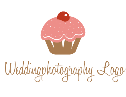 cute cupcake illustration food logo