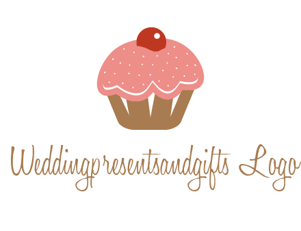 cute cupcake illustration food logo