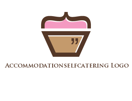 abstract cupcake food logo