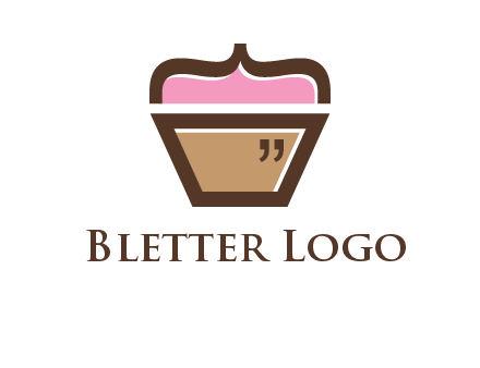 abstract cupcake food logo