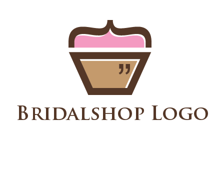 abstract cupcake food logo