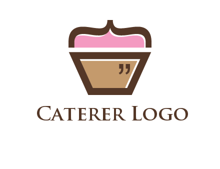 abstract cupcake food logo