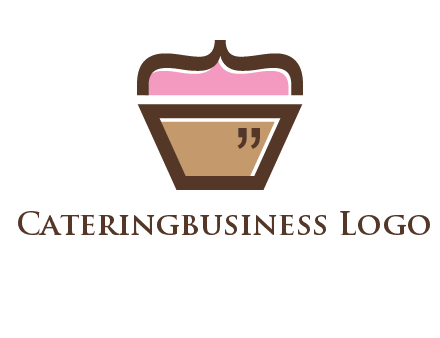 abstract cupcake food logo