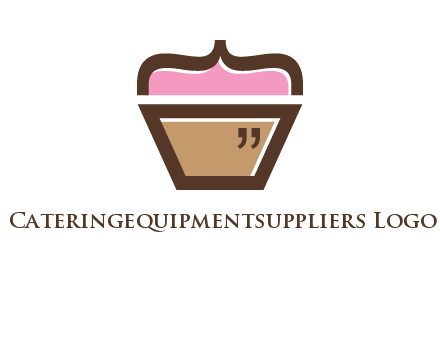 abstract cupcake food logo