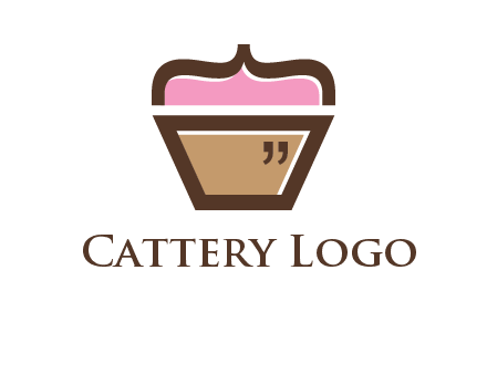 abstract cupcake food logo