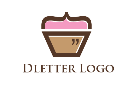 abstract cupcake food logo