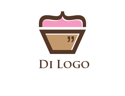 abstract cupcake food logo