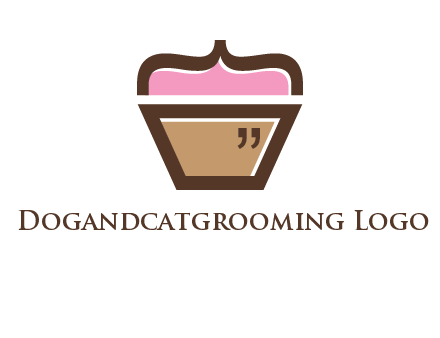 abstract cupcake food logo