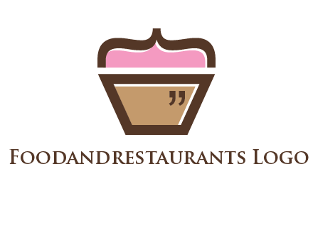 abstract cupcake food logo