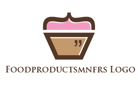 abstract cupcake food logo