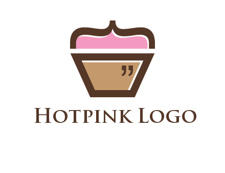 abstract cupcake food logo